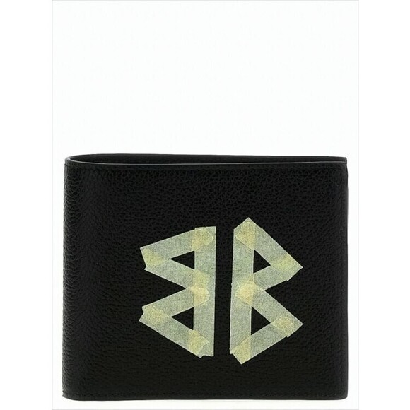 Balenciaga Textured Calf Leather Bifold Wallet With Geometric Logo - NWT